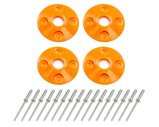 DOMINATOR RACE PRODUCTS Scuff Plate Plastic 4pk Orange DOMINATOR RACE PRODUCTS