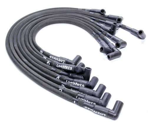 PERFORMANCE DISTRIBUTORS Live Wires SBC Over V/C HEI 90 Deg Black PERFORMANCE DISTRIBUTORS