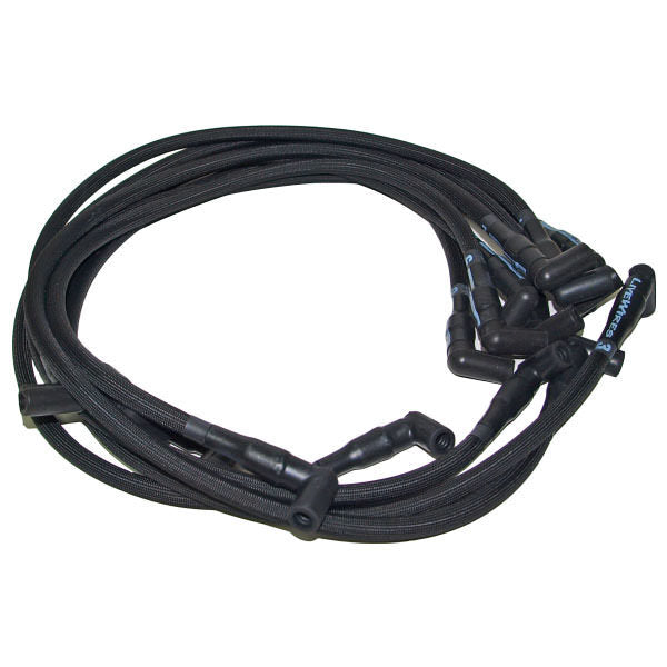 PERFORMANCE DISTRIBUTORS Live Wires BBC Under Headers HEI 90 Deg Black PERFORMANCE DISTRIBUTORS