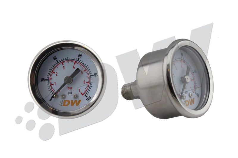 DEATSCHWERKS Fuel Pressure Gauge 0-100 psi 1.5in Dia. DEATSCHWERKS