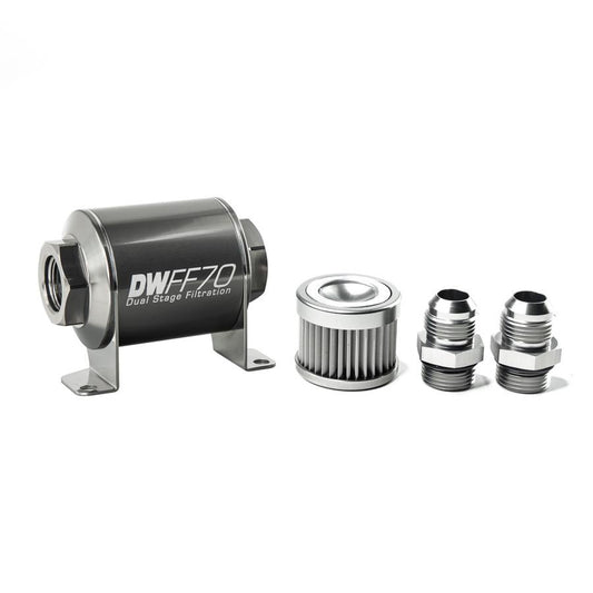 DEATSCHWERKS In-line Fuel Filter Kit 10an 10-Micron DEATSCHWERKS