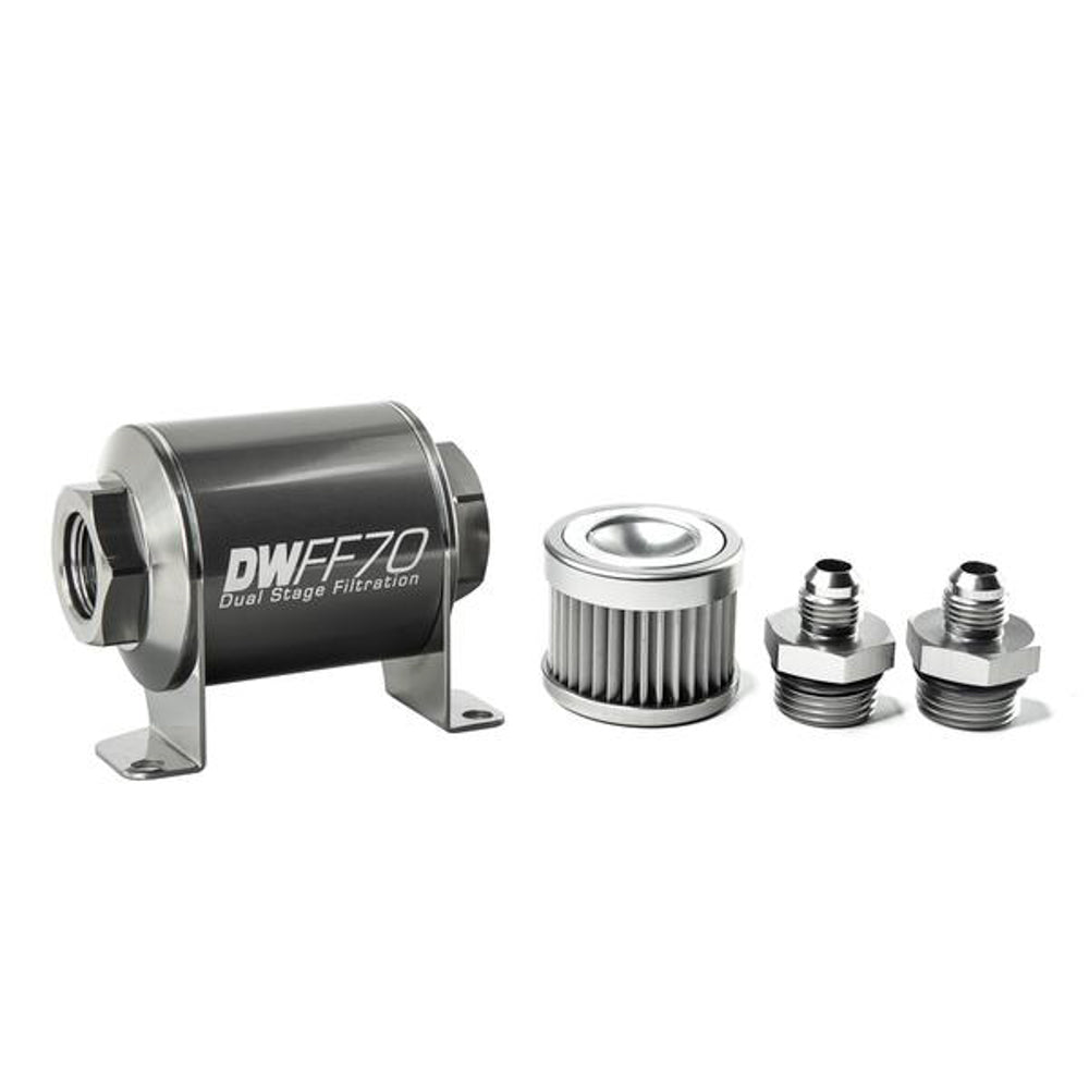 DEATSCHWERKS In-line Fuel Filter Kit 6an 10-Micron DEATSCHWERKS