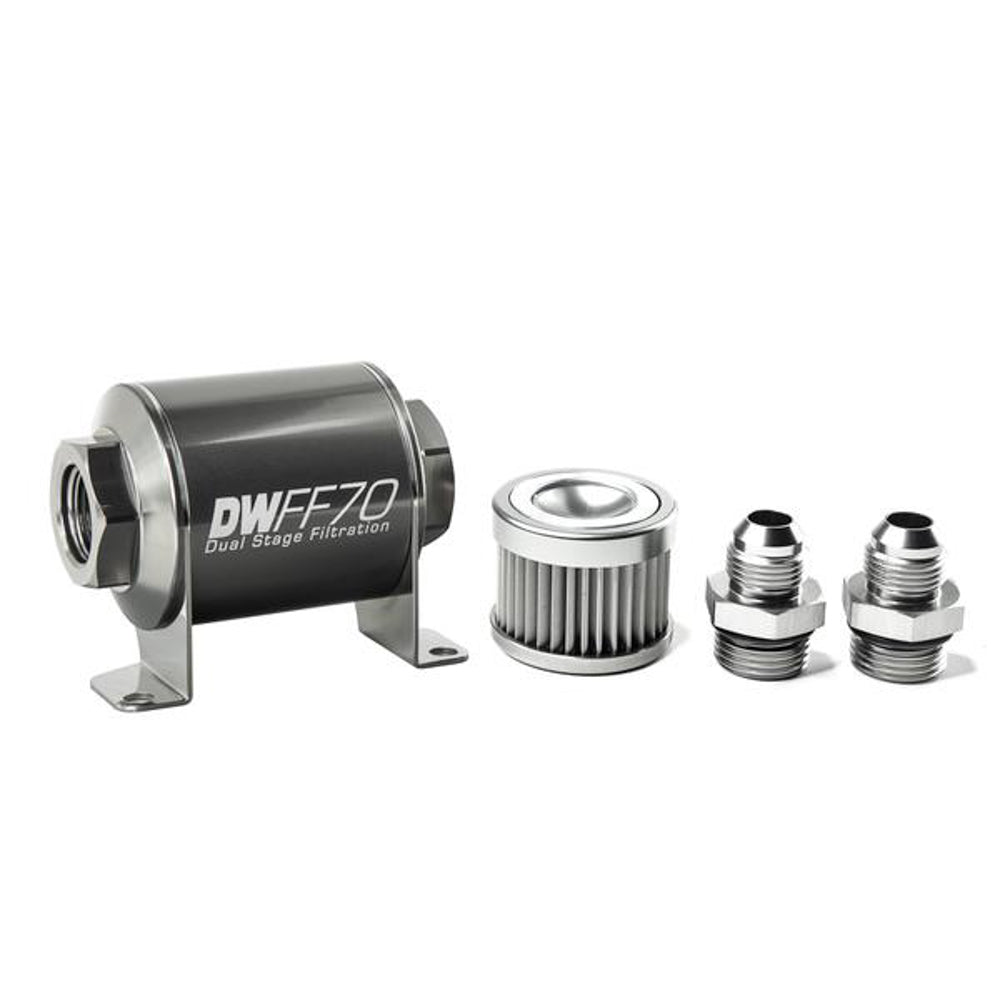 DEATSCHWERKS In-line Fuel Filter Kit 8an 10-Micron DEATSCHWERKS