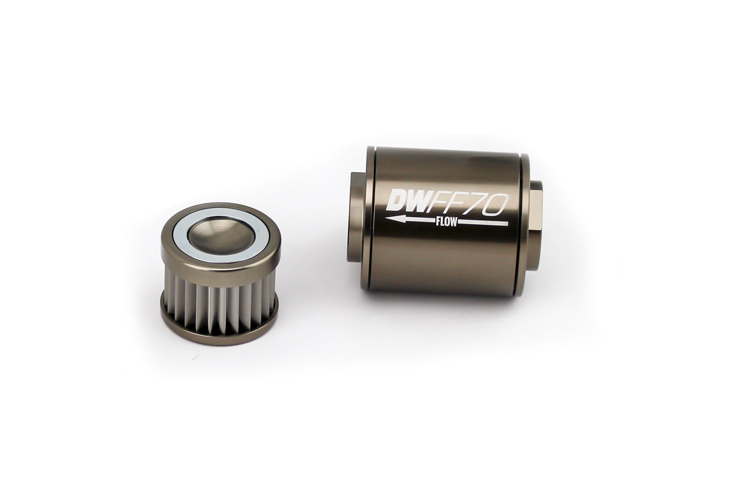 DEATSCHWERKS Fuel Filter 8an Female ORB Ports 70mm Length DEATSCHWERKS