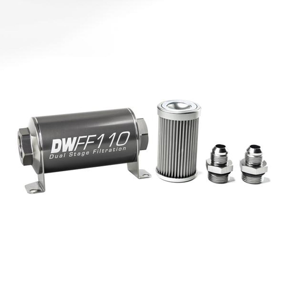 DEATSCHWERKS In-line Fuel Filter Kit 8an 10-Micron DEATSCHWERKS