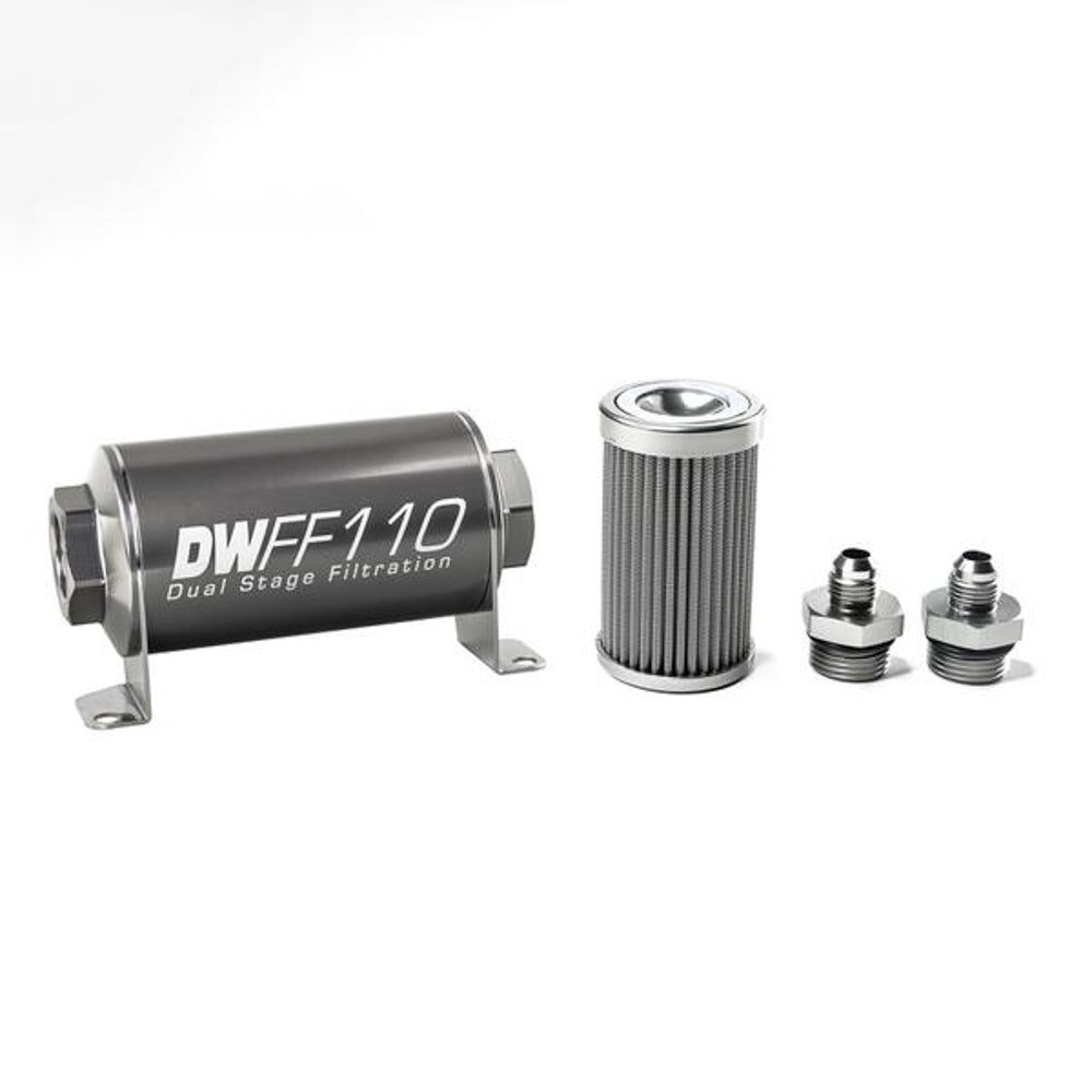 DEATSCHWERKS In-line Fuel Filter Kit 6an 100-Micron DEATSCHWERKS