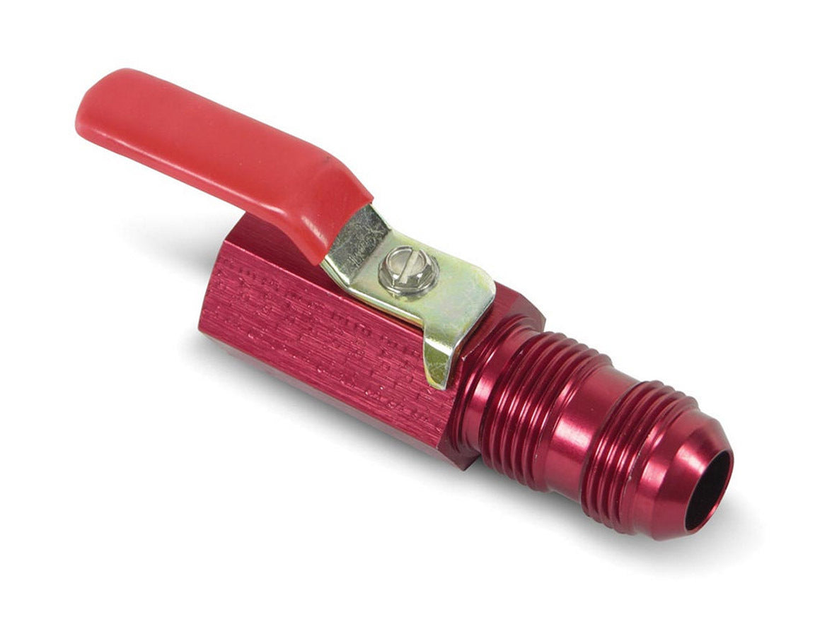 EARLS Shut Off Valve 1/2 Npt -10an Bulkhead (Red Alm) EARLS