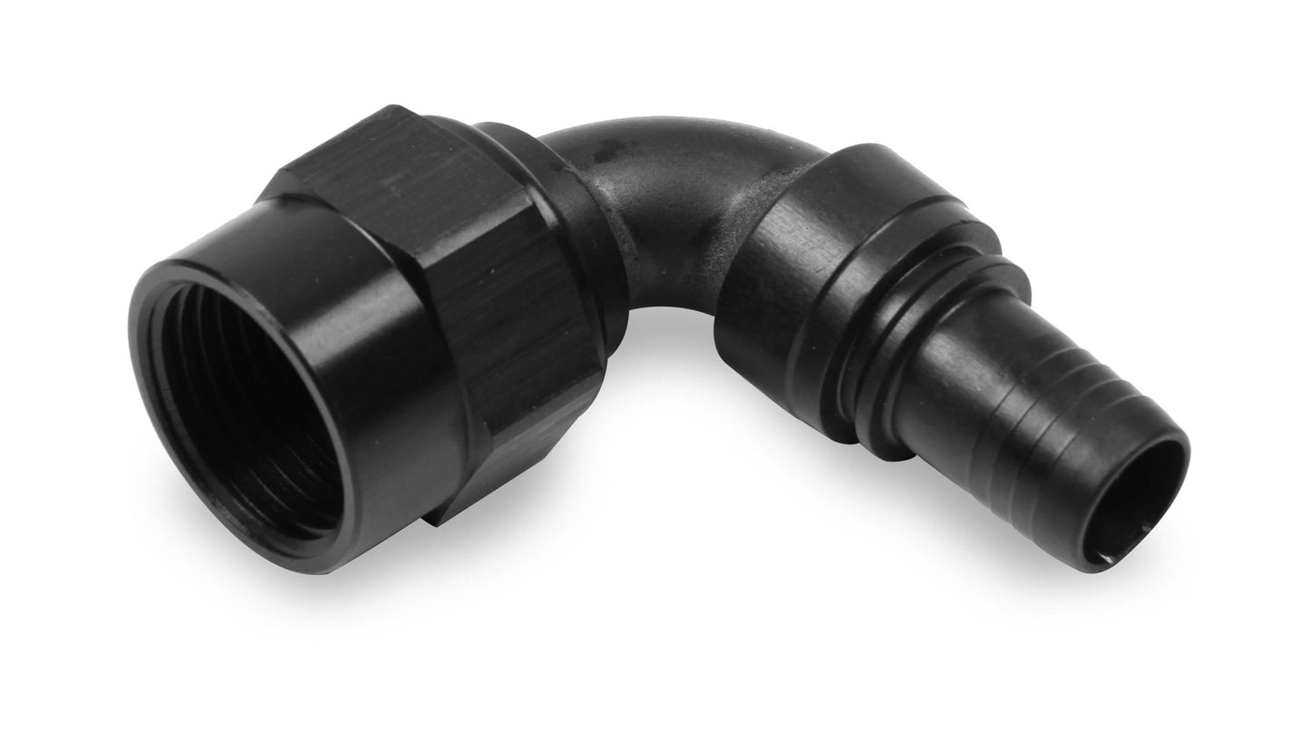 EARLS 6an 90-Deg Ultrapro Crimp-On Hose End Black EARLS