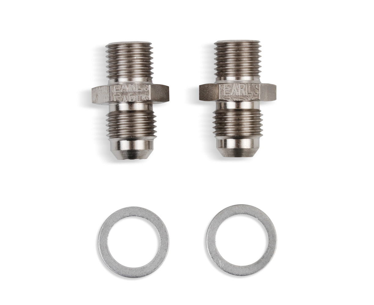 EARLS 6an Male to 1/4-18 NPSM Adapter Fittings 2pk EARLS