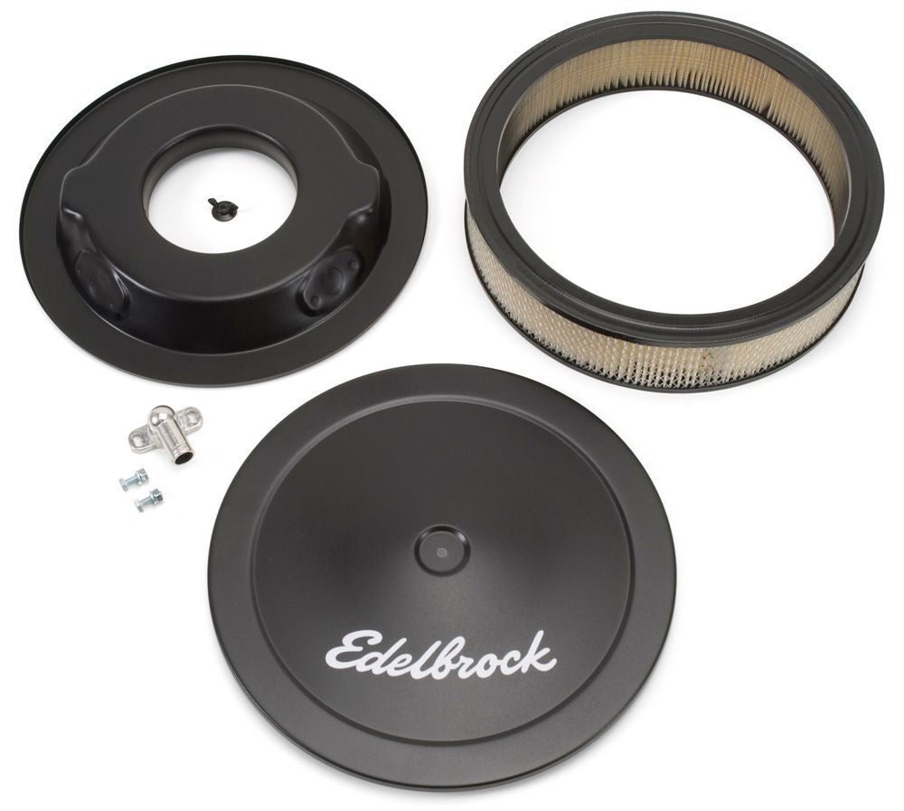 EDELBROCK 14in Signature Series A/C - Black EDELBROCK