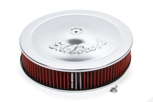 EDELBROCK Pro-Flow Air Cleaner Kit 14in x 3in Chrome EDELBROCK