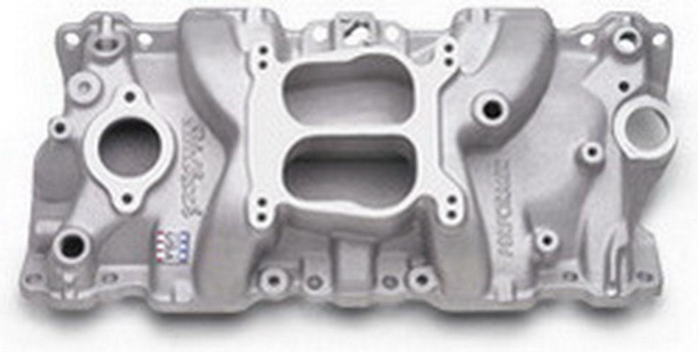 EDELBROCK SBC Performer Q-Jet Manifold - 262-400 EDELBROCK