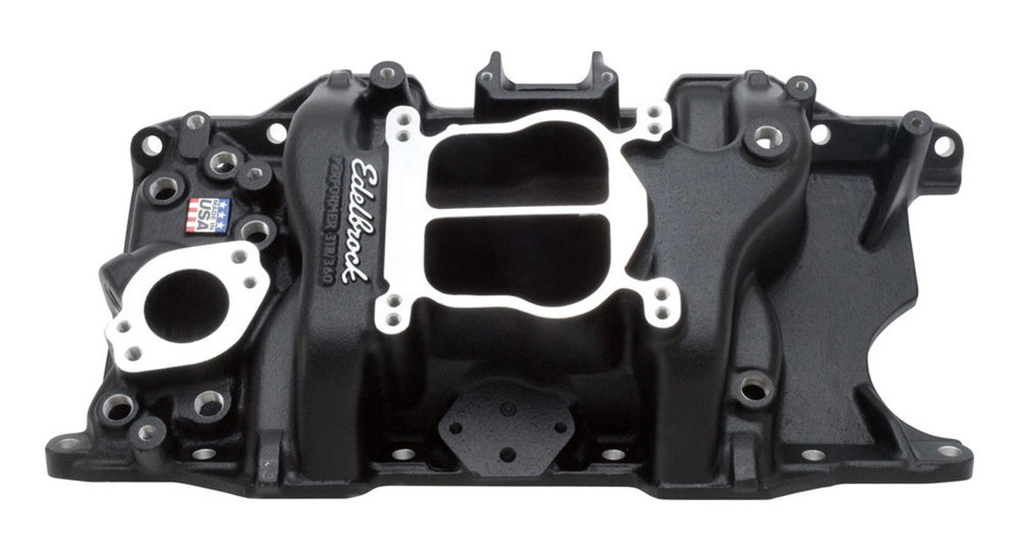 EDELBROCK SBM Performer Manifold - 318/360 - Black EDELBROCK