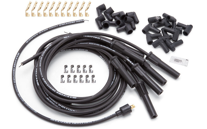 EDELBROCK Max Fire Plug Wire Set w/Str Flex Boots Black EDELBROCK