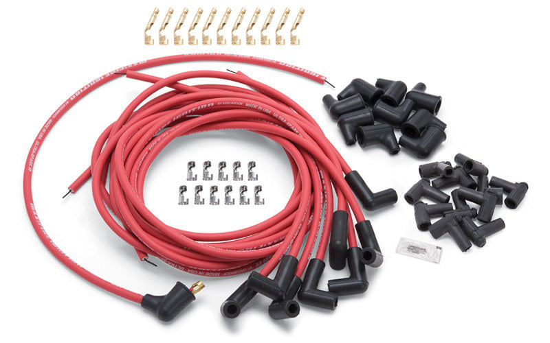 EDELBROCK Max Fire Plug Wire Set w/HEI 90 Degree Red EDELBROCK