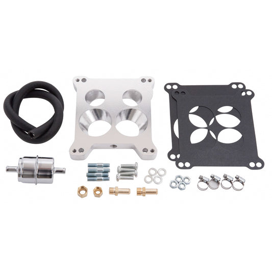 EDELBROCK Carburetor Adapter w/Fuel Line Kit EDELBROCK