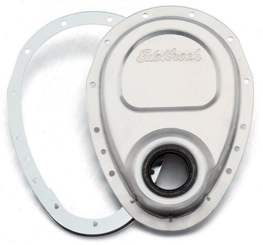 EDELBROCK SBC Aluminum Timing Cover - 2 Piece EDELBROCK