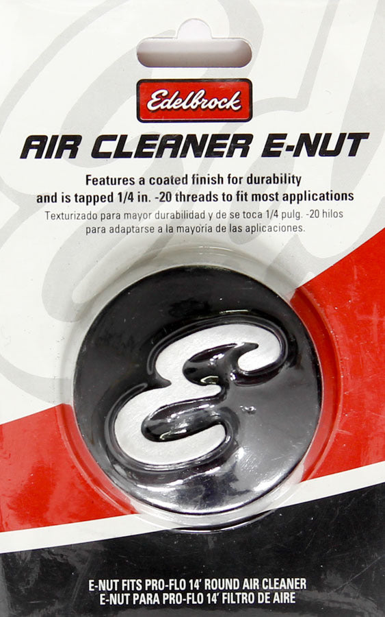 EDELBROCK Nut - Air Cleaner 2-1/8 Dia. Black Anodiized EDELBROCK