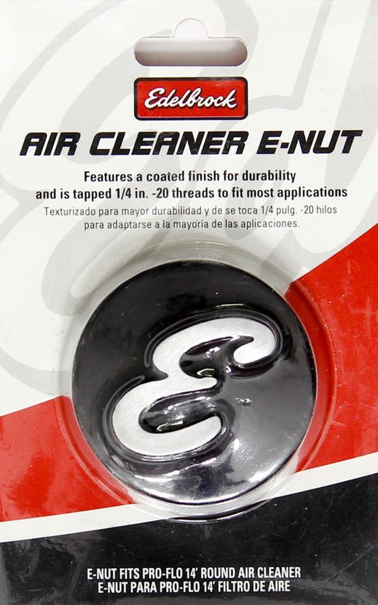 EDELBROCK Nut - Air Cleaner 2-1/8 Dia. Black Anodiized EDELBROCK