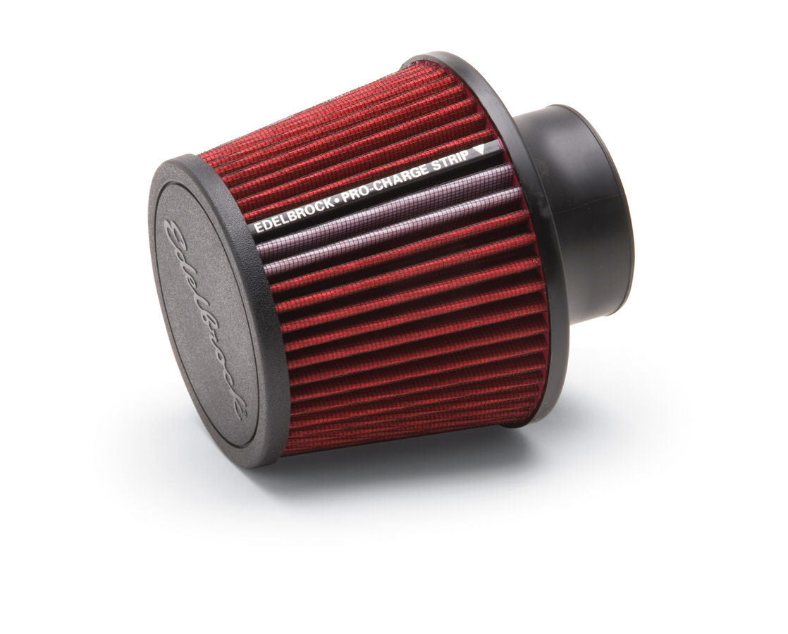 EDELBROCK Pro-Flo Air Filter Cone 6-1/2 Tall Red/Chrome EDELBROCK