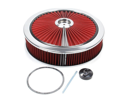 EDELBROCK Air Cleaner Kit - 14in Dia. Breathable - Red EDELBROCK