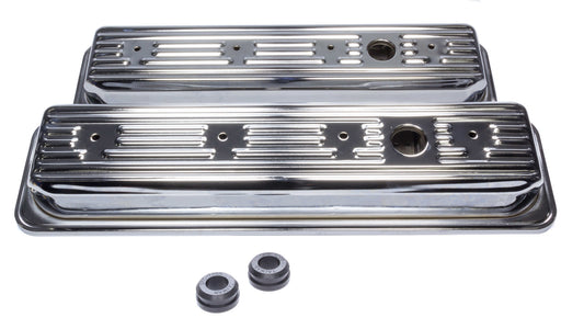 EDELBROCK SBC Signature Series Valve Cove Set - Chrome EDELBROCK