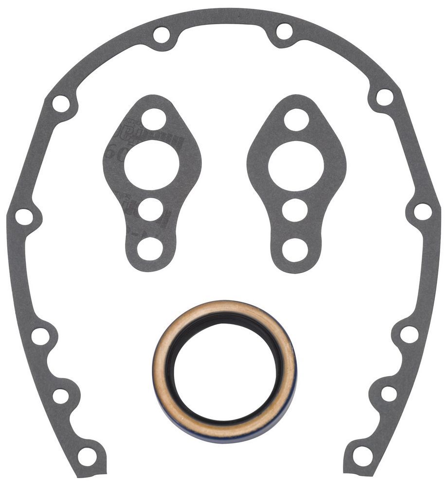 EDELBROCK SBC Timing Cover Gasket  and Oil Seal Kit EDELBROCK