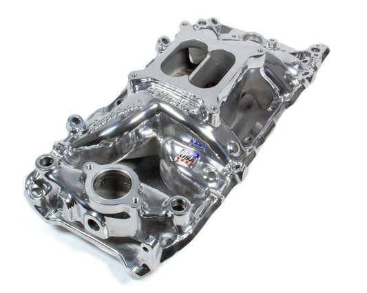 EDELBROCK BBC Performer RPM A/G Manifold- O/P- Polished EDELBROCK