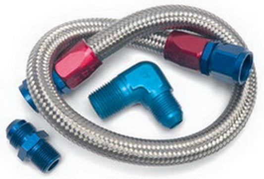 EDELBROCK 22in Braided Fuel Line Kit EDELBROCK