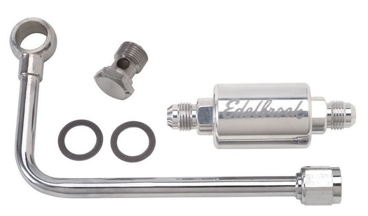 EDELBROCK Polished Fuel Line & Filter Kit EDELBROCK