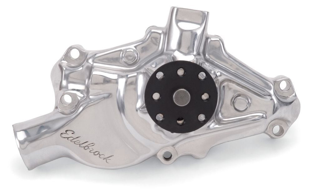 EDELBROCK SBC Water Pump - Short  Polished EDELBROCK