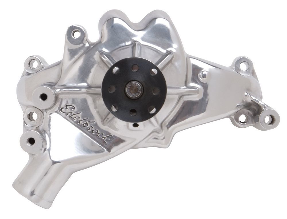 EDELBROCK BBC Water Pump - Long  Polished EDELBROCK