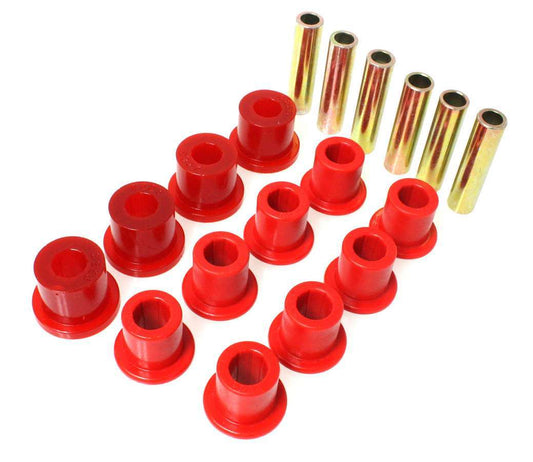 ENERGY SUSPENSION 87-94 CJ Frt & Rr Sprng Bush Set Red ENERGY SUSPENSION