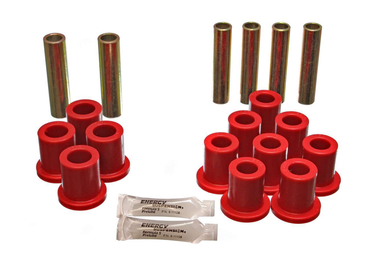 ENERGY SUSPENSION Ford Complete Spring & Shackle Set Red ENERGY SUSPENSION