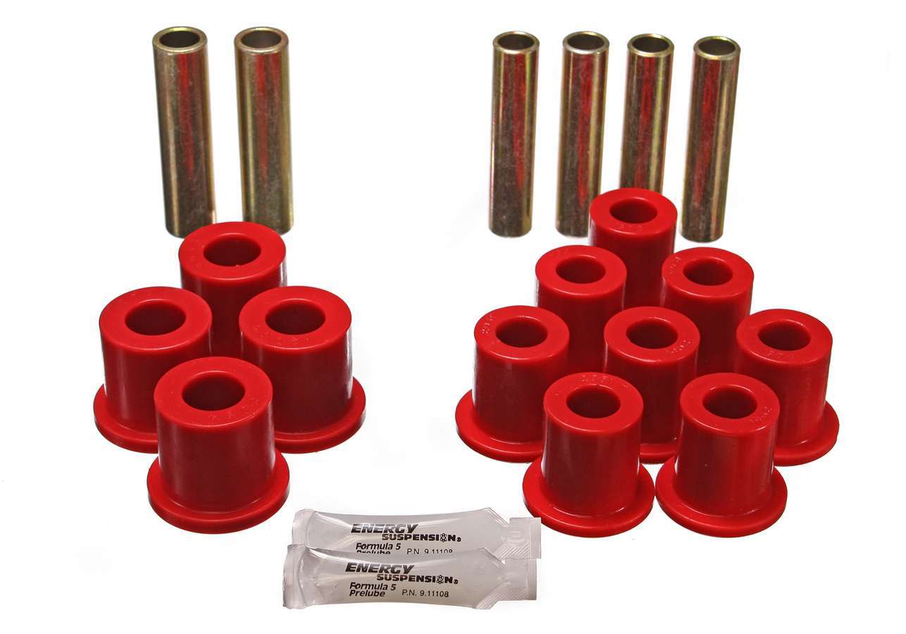 ENERGY SUSPENSION Ford Complete Spring & Shackle Set Red ENERGY SUSPENSION