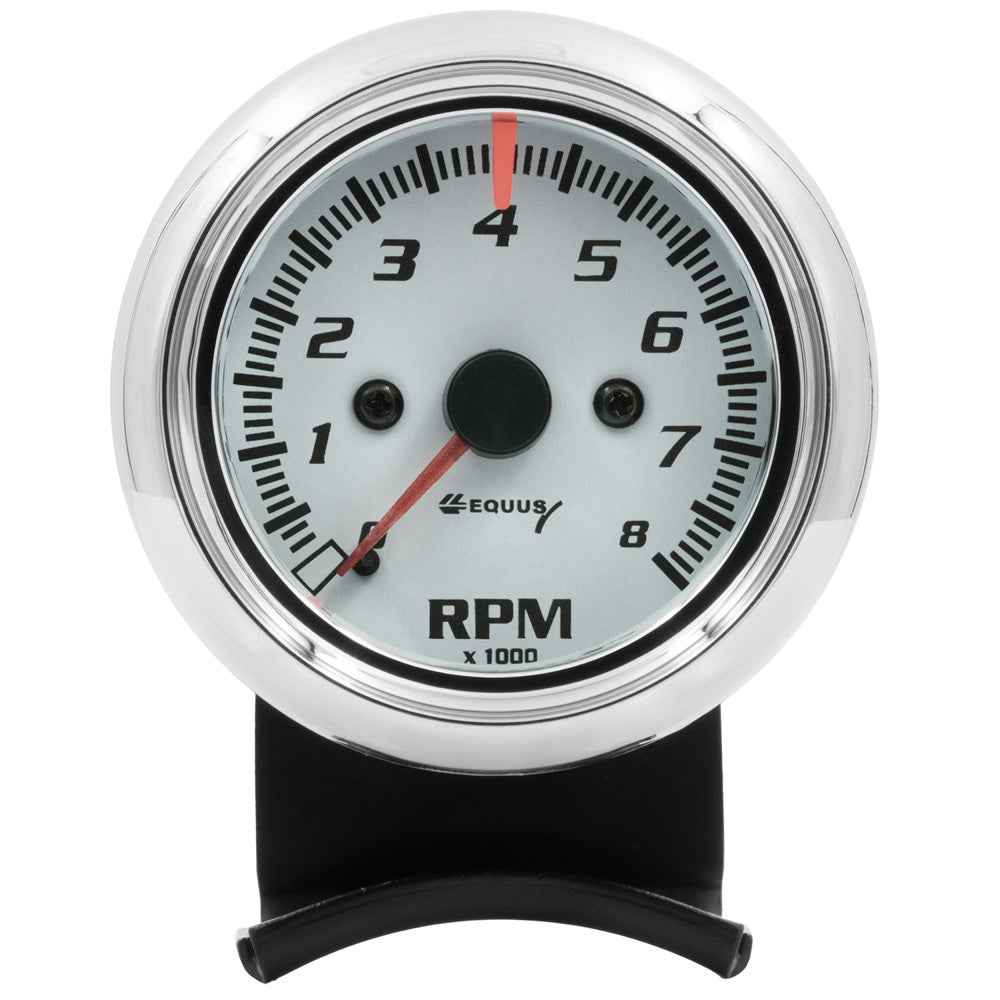 EQUUS 2-1/2 Dia Tachometer 8000 RPM White Dial EQUUS