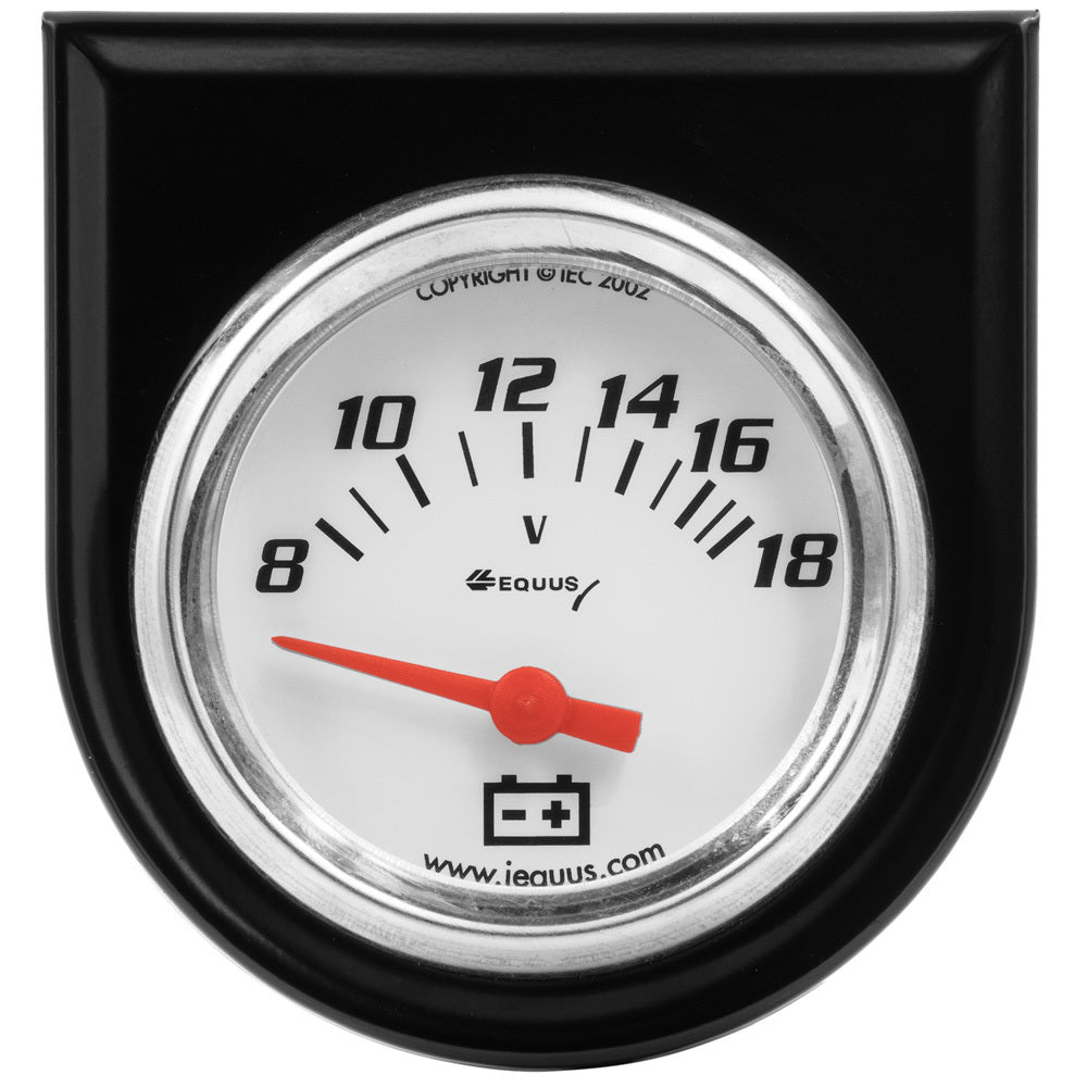 EQUUS 2.0 Dia Voltmeter Gauge w/Black Panel EQUUS