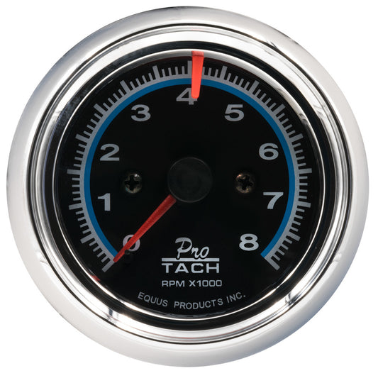 EQUUS 2-1/2 Dia Tachometer 8000 RPM Black Dial EQUUS