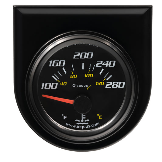 EQUUS 2.0 Dia Water Temp Gauge Black  100-280 EQUUS