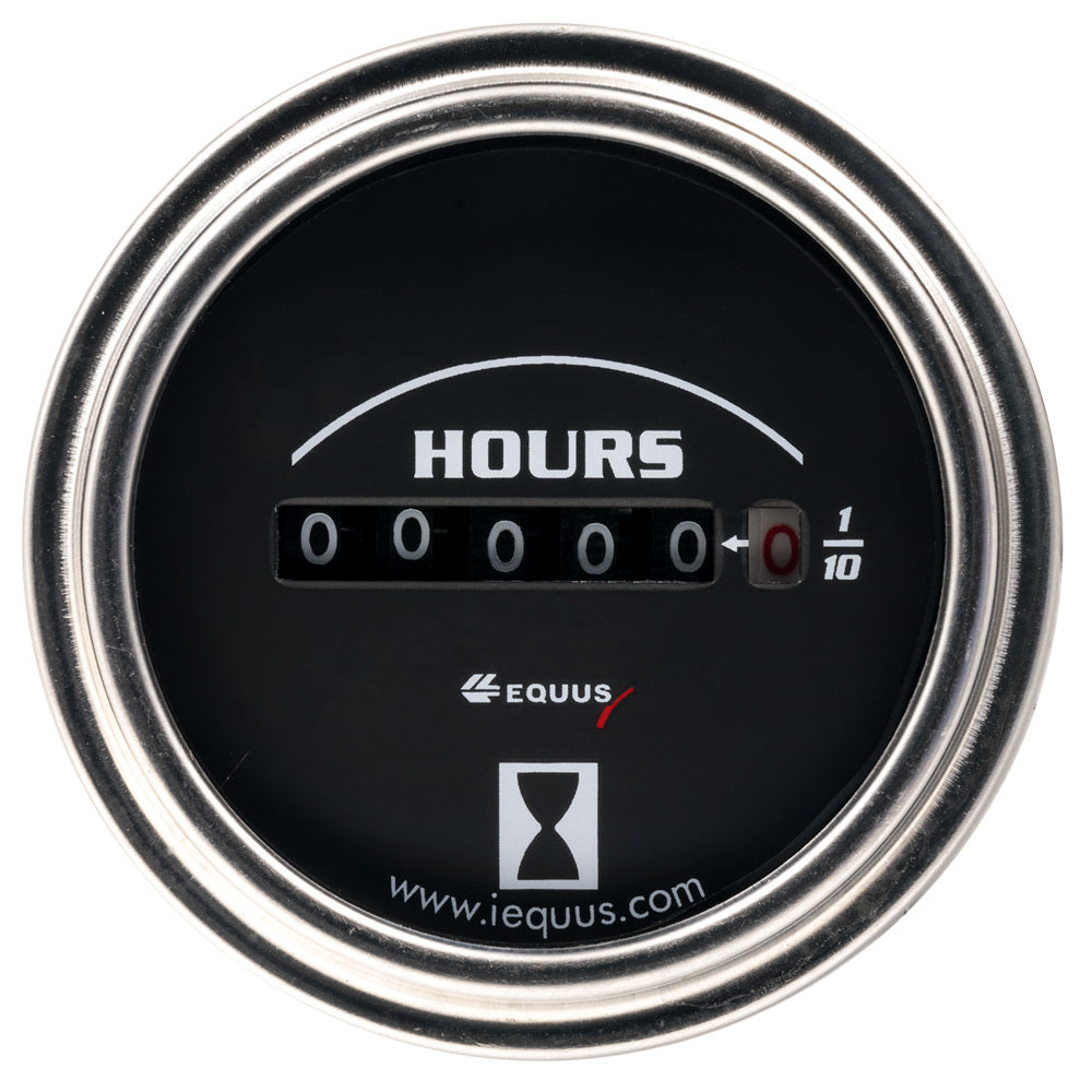 EQUUS 2.0 Dia Hourmeter Gauge Chrome EQUUS