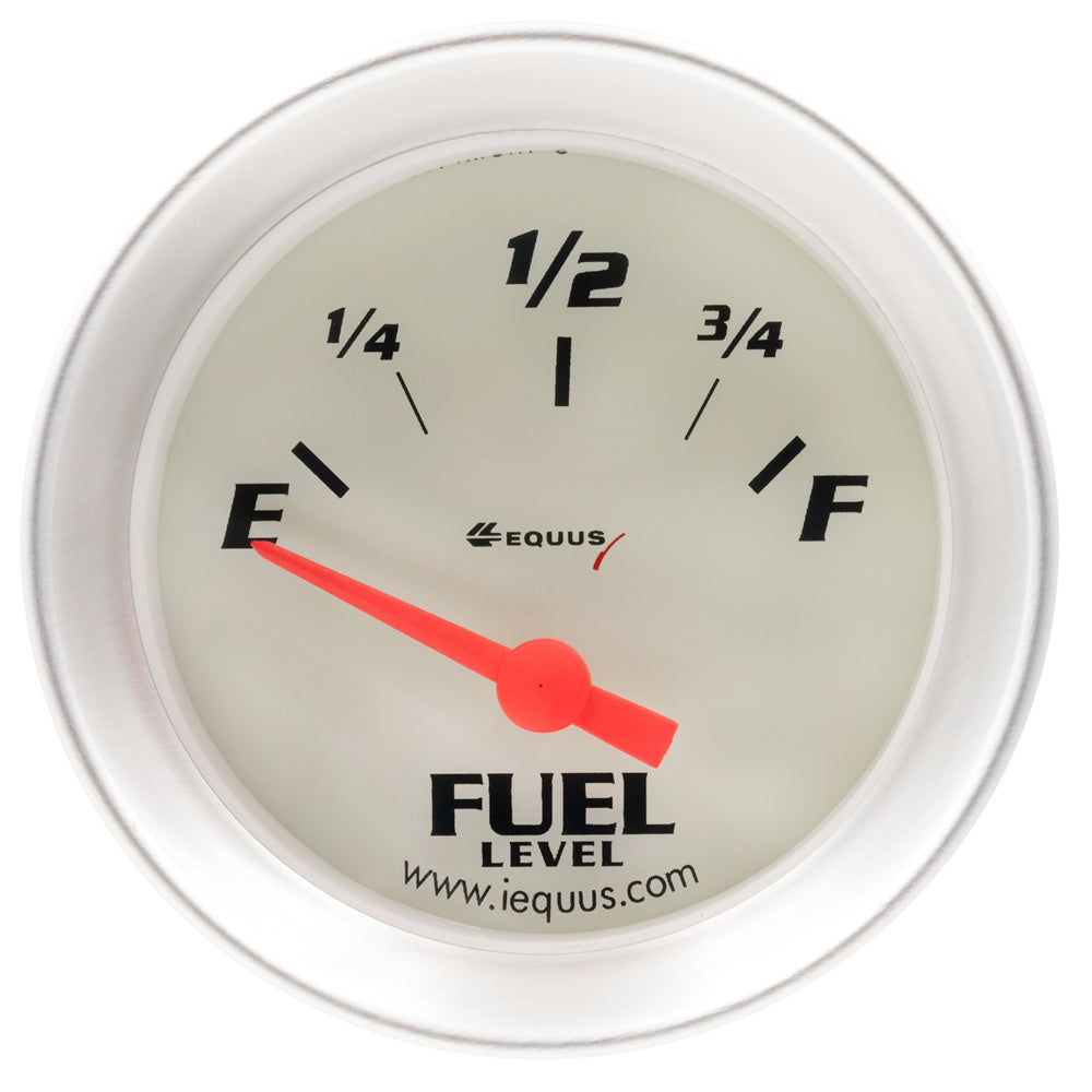 EQUUS 2.0 Dia Fuel Level Gauge Silver EQUUS