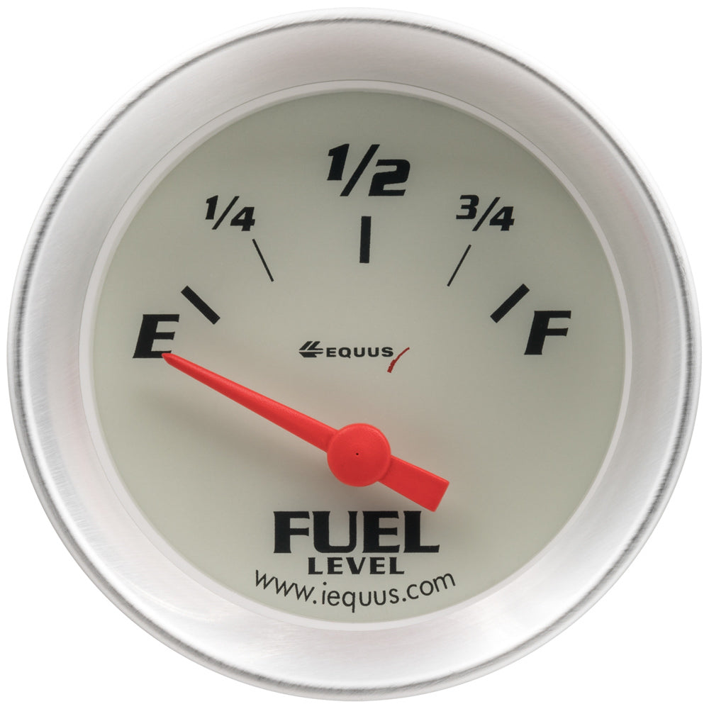 EQUUS 2.0 Dia Fuel Level Gauge Silver EQUUS