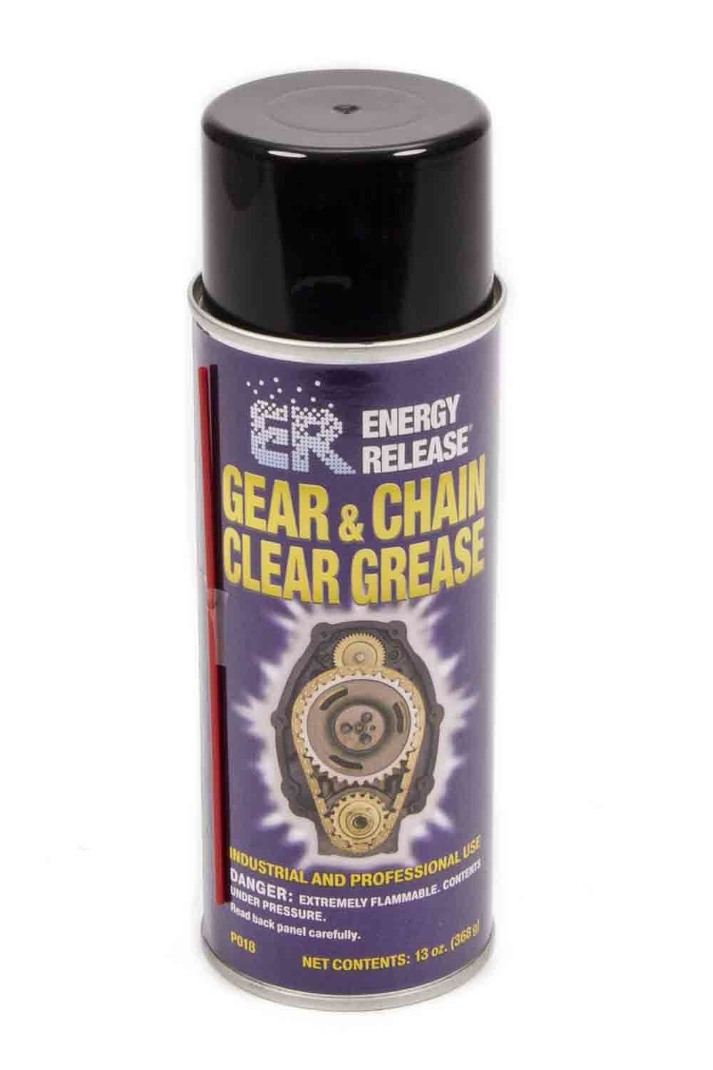 ENERGY RELEASE Gear & Chain Clear Greas e 13oz Aerosal ENERGY RELEASE