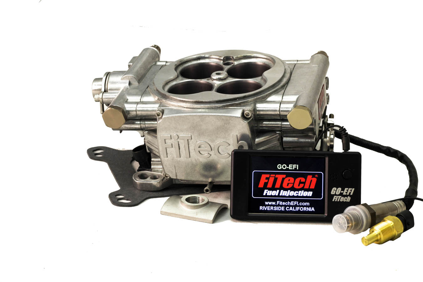 FiTECH FUEL INJECTION Go EFI 4 600hp Basic Kit Bright Tumble Finish FiTECH FUEL INJECTION