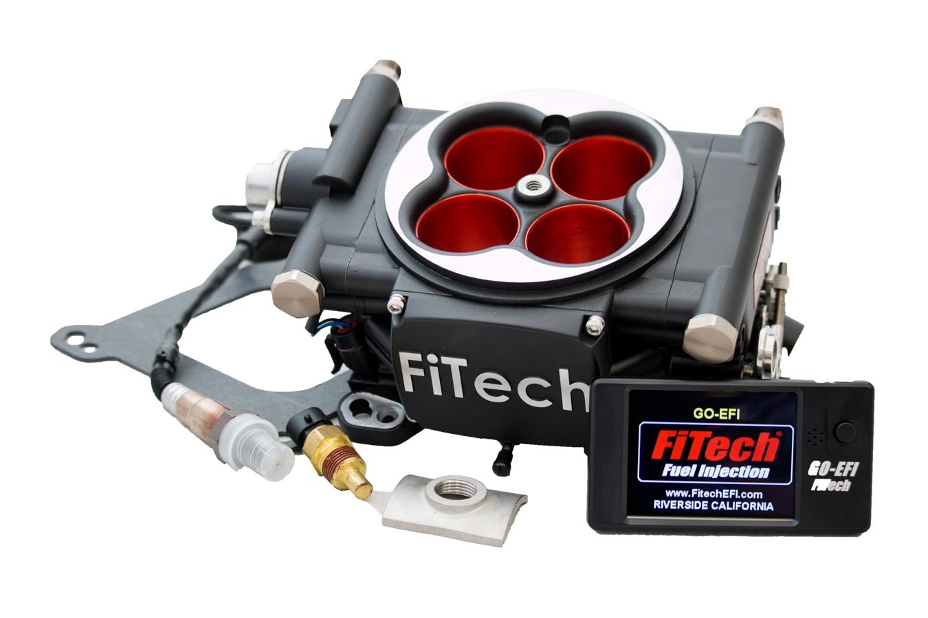 FiTECH FUEL INJECTION Go EFI Power Adder 600hp Kit Matte Black FiTECH FUEL INJECTION