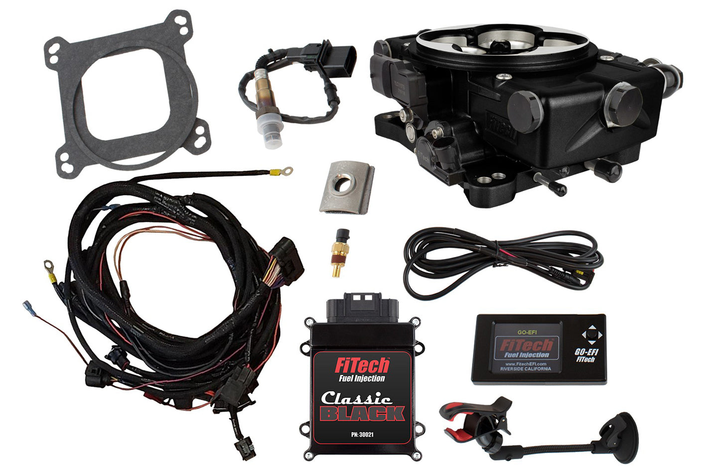 FiTECH FUEL INJECTION Go EFI Classic 550 HP EFI w/External ECU Black FiTECH FUEL INJECTION