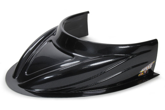 FIVESTAR MD3 Hood Scoop 5in Tall Flat Carbon Fiber Look FIVESTAR