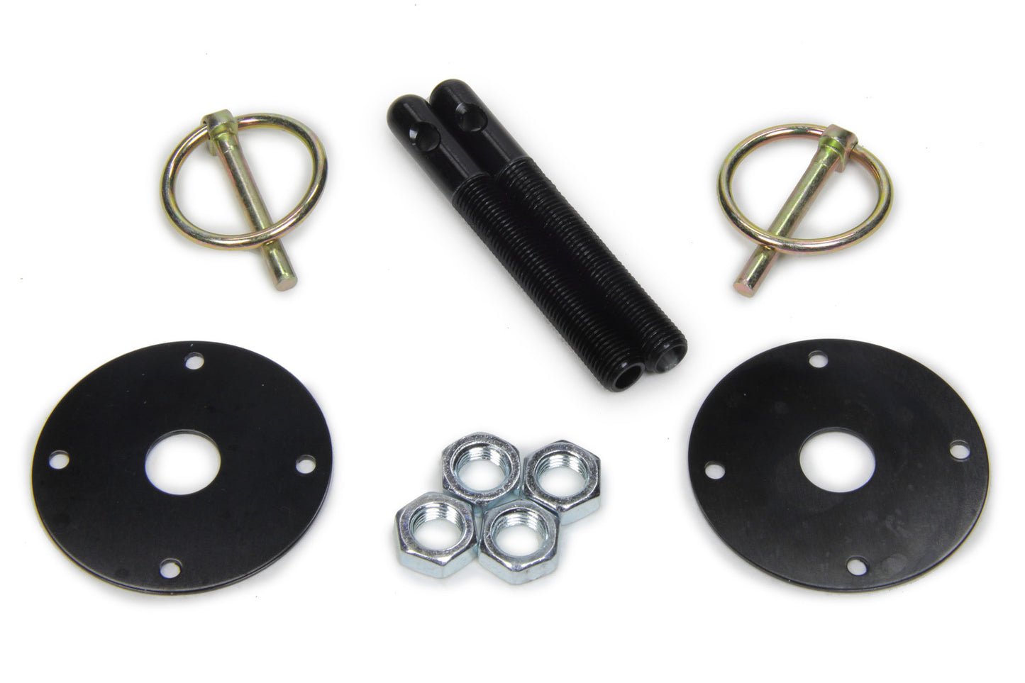 FIVESTAR Hood Pin Kit  3/8in Alum Black 2-pack FIVESTAR