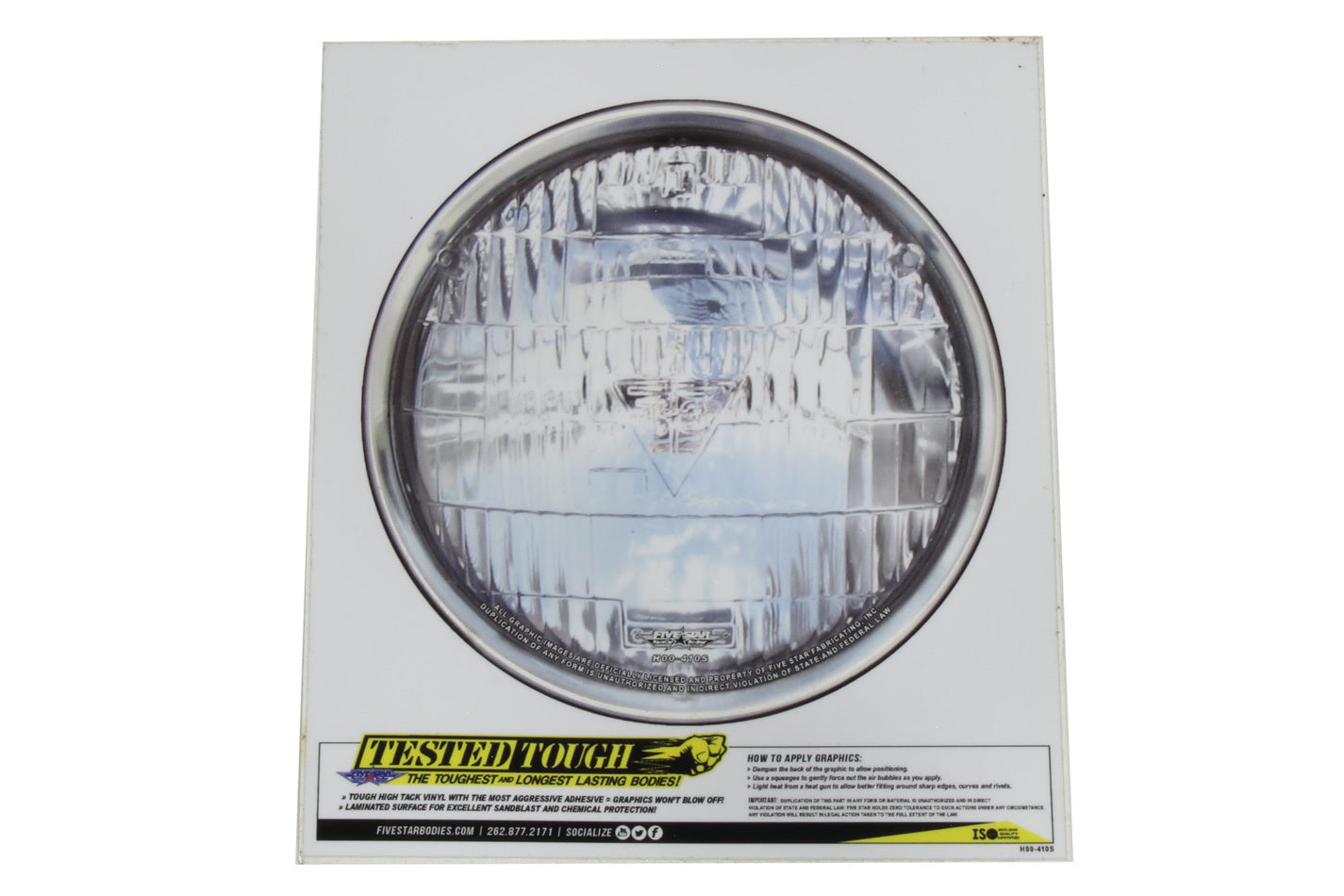 FIVESTAR Univer. Headlight Decal 6.00in Diameter FIVESTAR