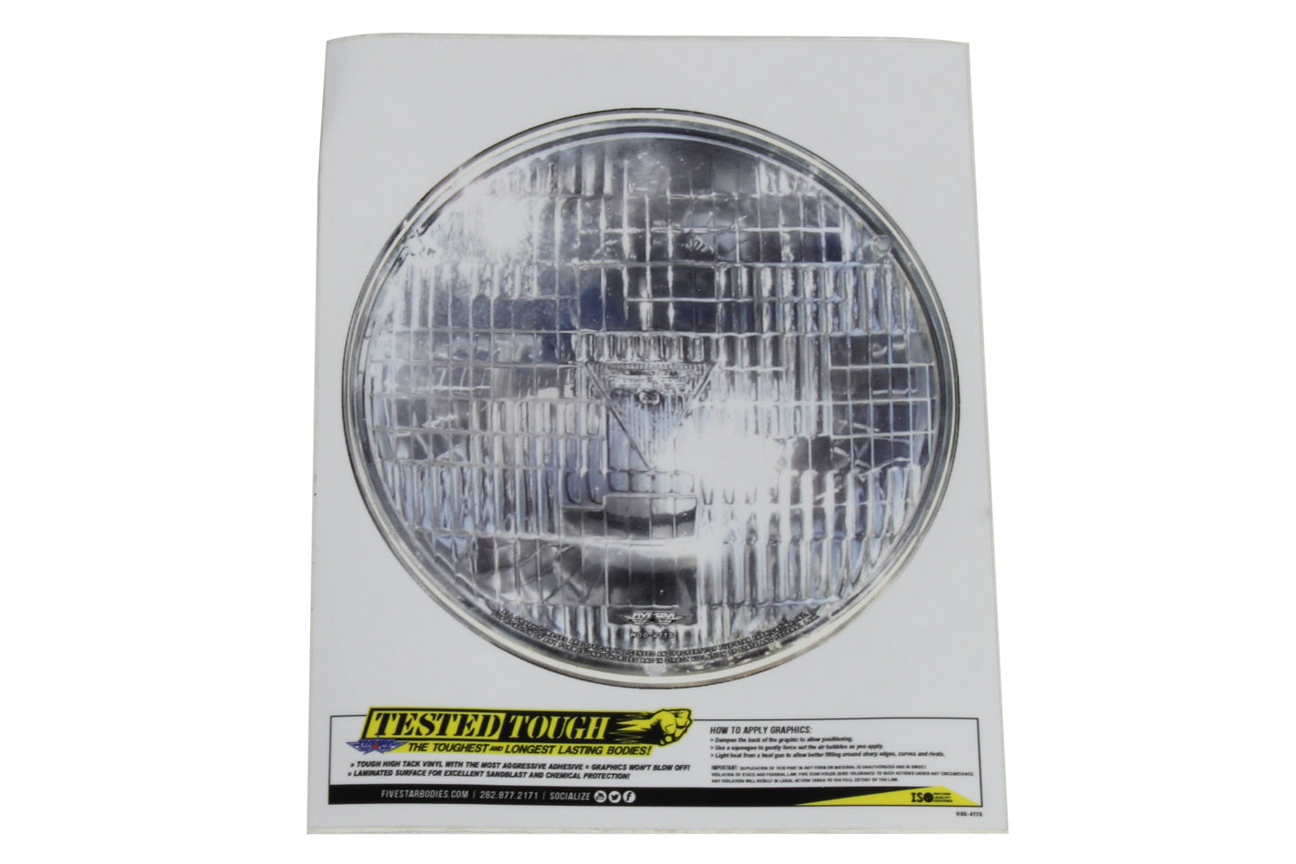 FIVESTAR Univer. Headlight Decal 7.25in Diameter FIVESTAR